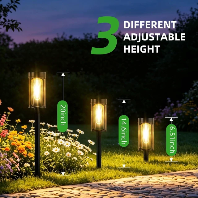 Alt view image 6 of 7 - ASMAD 8 Pack Solar Lights Outdoor Waterproof,Auto On/Off