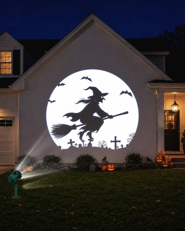Alt view image 2 of 7 - 3 in 1 Halloween Projector Lights, Dynamic Halloween Projector Outdoor Blue