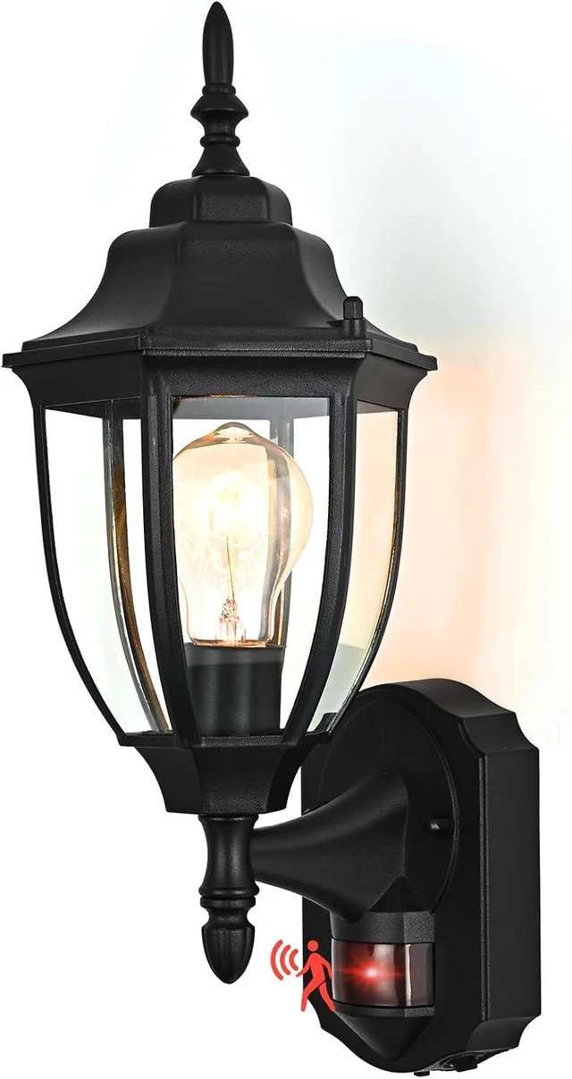 Main image of Porch Lights Outdoor Motion Sensor Wall Sconce Anti-Rust Aluminum, Exterior Outdoor Wall Lights Dusk to Dawn Porch Light Fixture Wall Mount for House Outside Patio