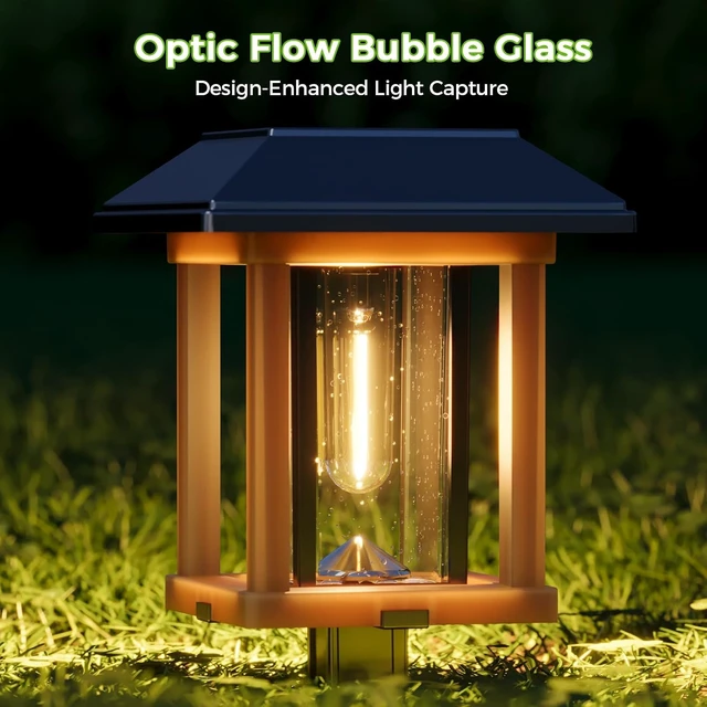 Alt view image 5 of 7 - XMCOSY+ 4-Pack Solar Pathway Lights Outdoor, 25 Lumens Solar Garden Lights