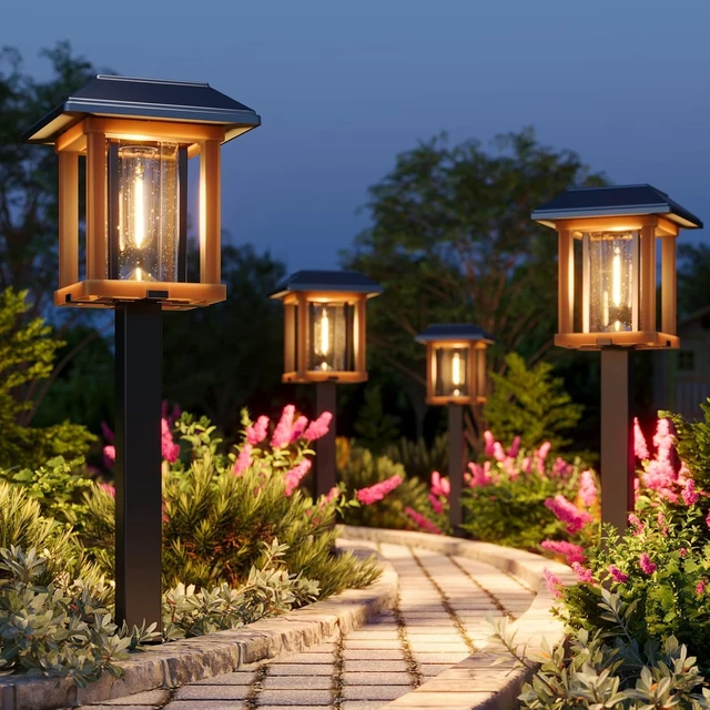 Main image of XMCOSY+ 4-Pack Solar Pathway Lights Outdoor, 25 Lumens Solar Garden Lights