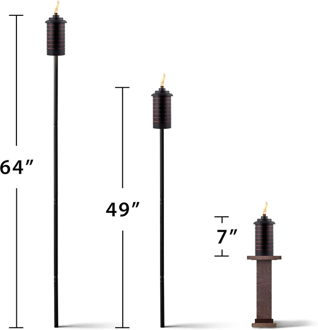 Alt view image 6 of 7 - TIKI Horizon Outdoor Torch Outdoor Lighting Weather-Resistant Décor