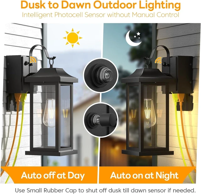 Alt view image 5 of 7 - Outdoor Wall Light Dusk to Dawn GFCI Outlet 17 Large