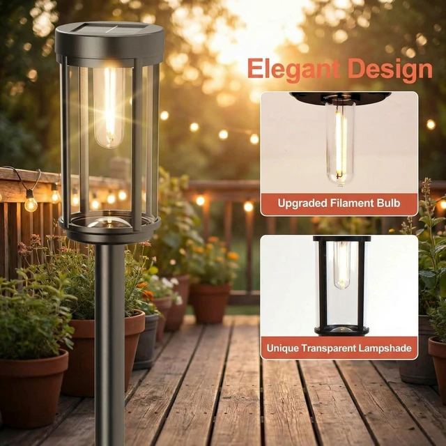 Alt view image 2 of 7 - Sparkblaze Solar Pathway Lights Outdoor, 12 Pack, Warm White