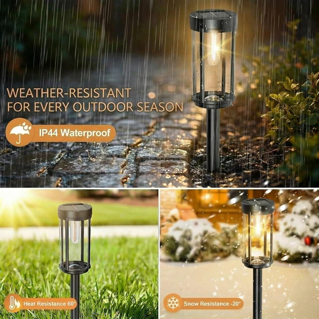 Alt view image 5 of 7 - Sparkblaze Solar Pathway Lights Outdoor, 12 Pack, Warm White
