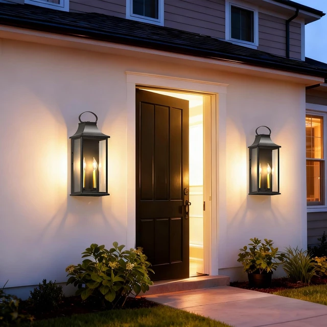 Alt view image 6 of 7 - 21" Large Outdoor Wall Lights, 2-Light Exterior Lighting Fixtures, 2 Packs