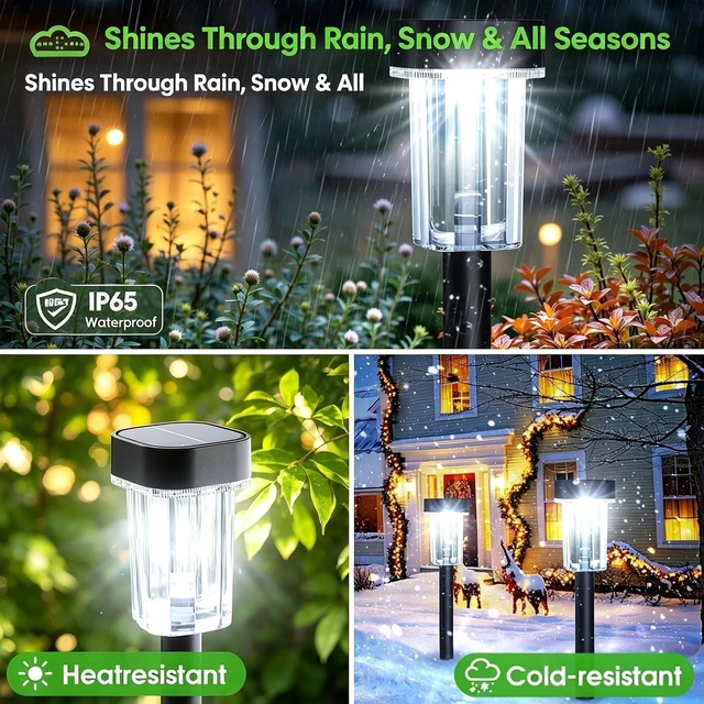 Alt view image 6 of 7 - Solar Pathway Lights Outdoor, 12H 8 Pack Solar Garden Lights