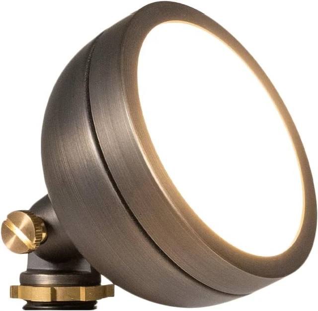 Main image of VOLT 12V Mini Round Frosted Flood Light (Bronze) & 3W 2700K G4 LED Bulb