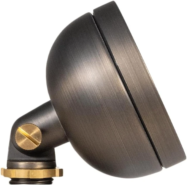 Alt view image 5 of 6 - VOLT 12V Mini Round Frosted Flood Light (Bronze) & 3W 2700K G4 LED Bulb
