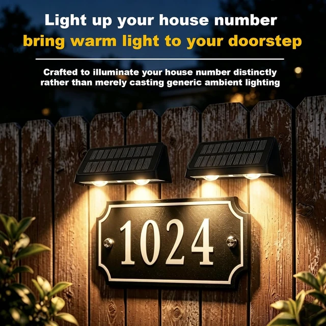 Alt view image 4 of 7 - Solar Fence Lights Outdoor, Warm White and RGB Color Changing, 6 Pack