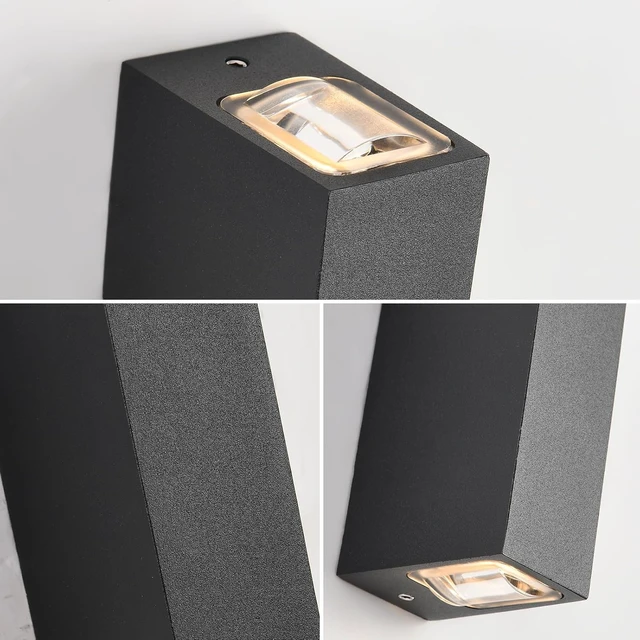 Alt view image 7 of 7 - Modern Up and Down Outdoor Wall Lights, 2-Pack LED, 3000K, IP65