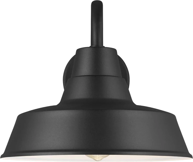 Main image of Generation Lighting 8637401-12 Barn Light-1 Light Medium Outdoor Wall Lantern in Traditional Style-12 Inch Wide by 10.63 Inch High Black Finish