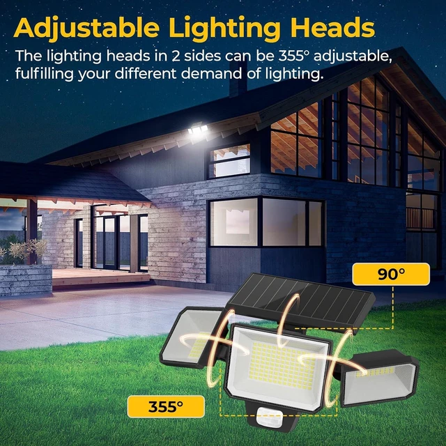 Alt view image 4 of 7 - Solar Motion Sensor Lights, Remote Control, 3 Modes, 2 Pack
