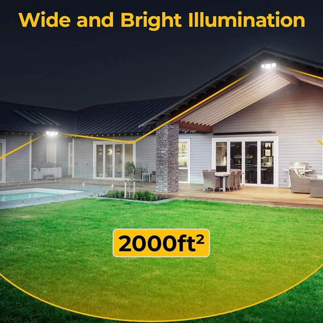 Alt view image 5 of 7 - Solar Motion Sensor Lights, Remote Control, 3 Modes, 2 Pack