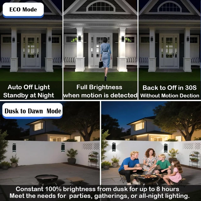 Alt view image 3 of 7 - iYogaled Modern Motion Sensor Outdoor Lights Dusk to Dawn Outdoor Lighting