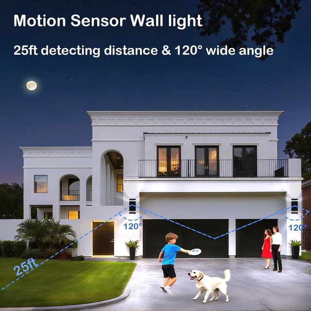 Alt view image 5 of 7 - iYogaled Modern Motion Sensor Outdoor Lights Dusk to Dawn Outdoor Lighting