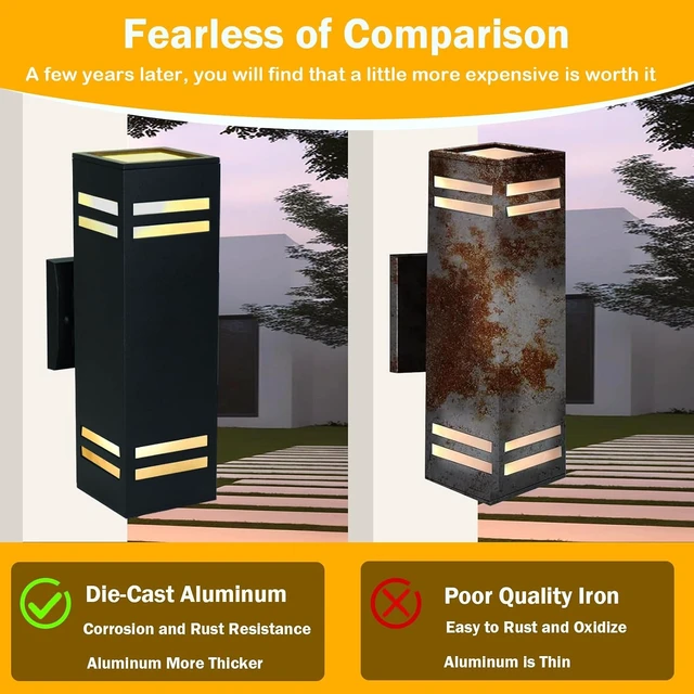 Alt view image 6 of 7 - iYogaled Outdoor Wall Light Fixtures with Dusk to Dawn Outdoor Lighting