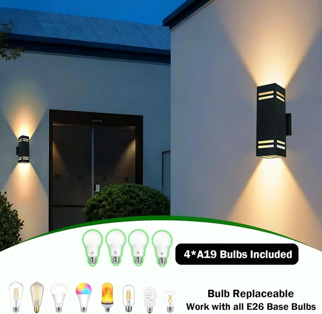 Alt view image 5 of 7 - iYogaled Outdoor Wall Light Fixtures with Dusk to Dawn Outdoor Lighting