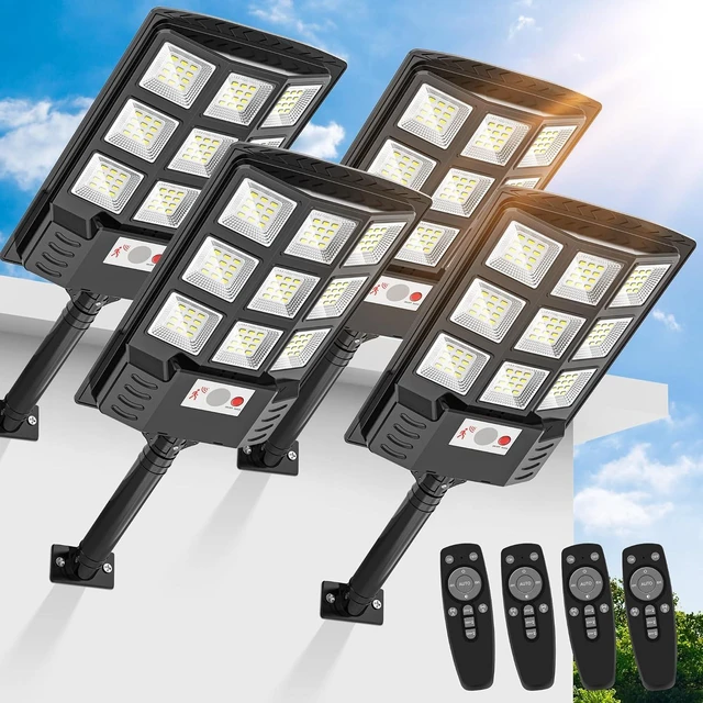 Main image of Sunwish Solar Street Lights Outdoor, 13000LM Waterproof LED Solar Light 4PC