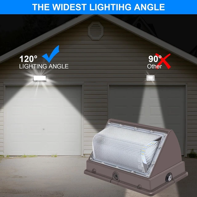 Alt view image 7 of 7 - 120W LED Wall Pack Light for Yard,Garage,Parking Lot