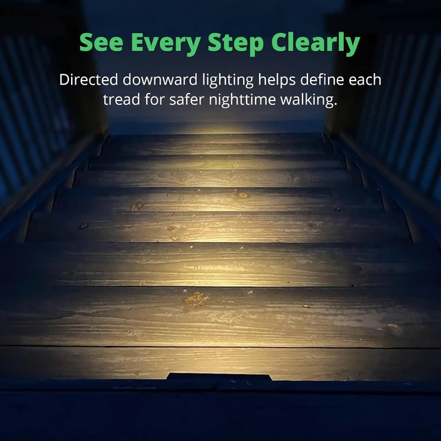 Alt view image 5 of 7 - GKOLED 6-Pack Low Voltage LED Linear Step Lights, Black, 2700K