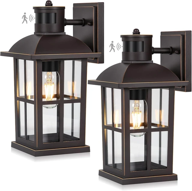 Main image of VerRon 13in Motion Sensor Porch Lights, Dusk to Dawn Outdoor Light Fixtures