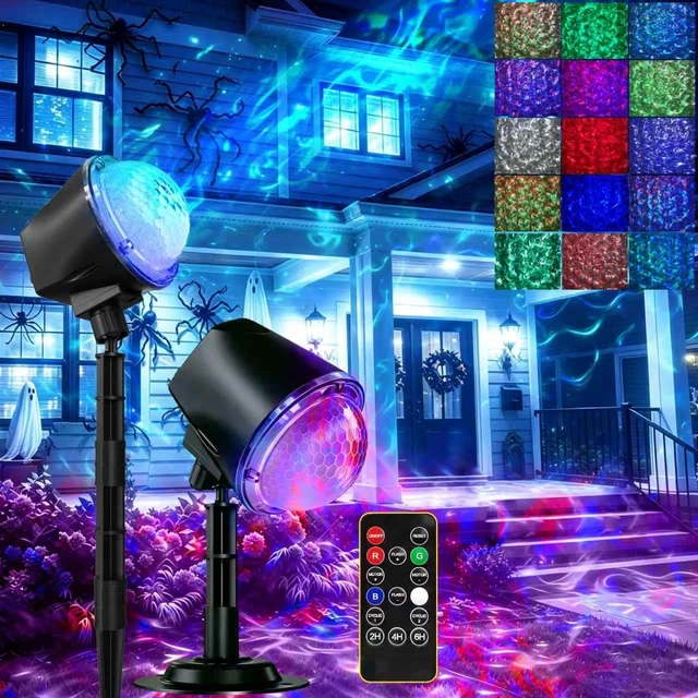 Main image of Christmas Ocean Wave Projector Light OutdoorHalloween Water Effect Lamp