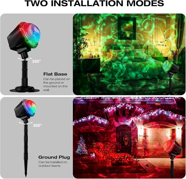 Alt view image 2 of 7 - Christmas Ocean Wave Projector Light OutdoorHalloween Water Effect Lamp