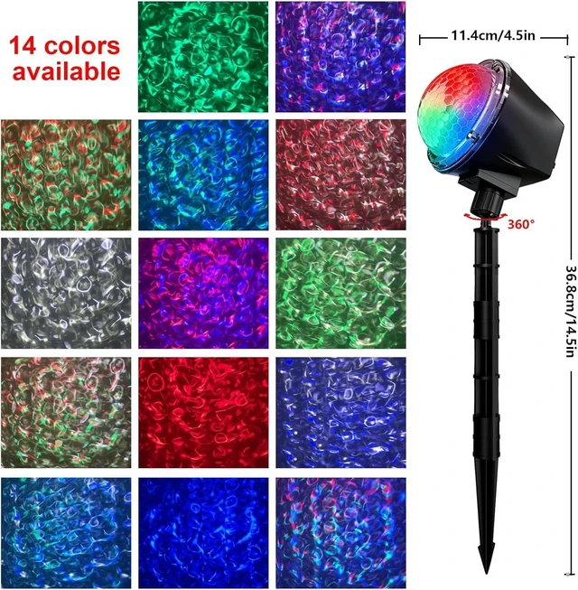 Alt view image 6 of 7 - Christmas Ocean Wave Projector Light OutdoorHalloween Water Effect Lamp