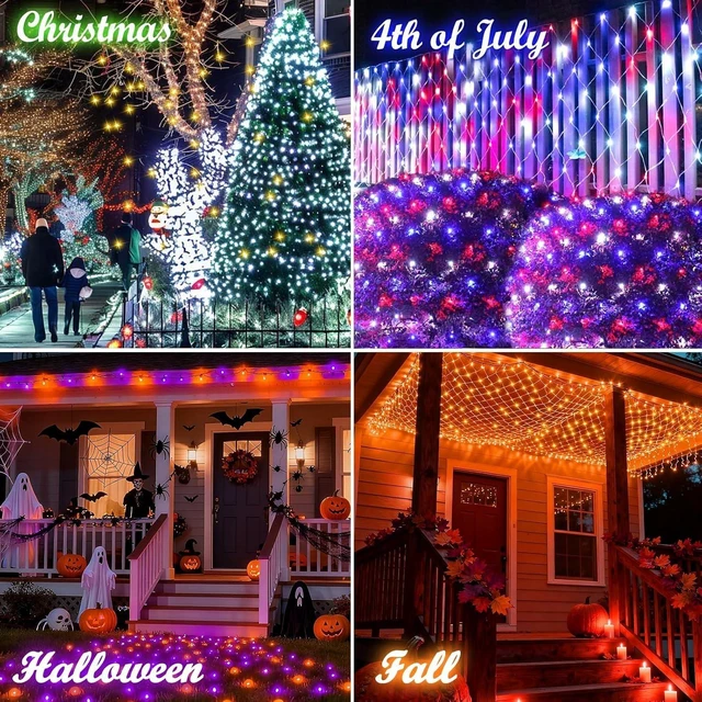 Alt view image 6 of 7 - LitHome 12x 12FT Christmas Net Lights Outdoor Waterproof, 400 LED