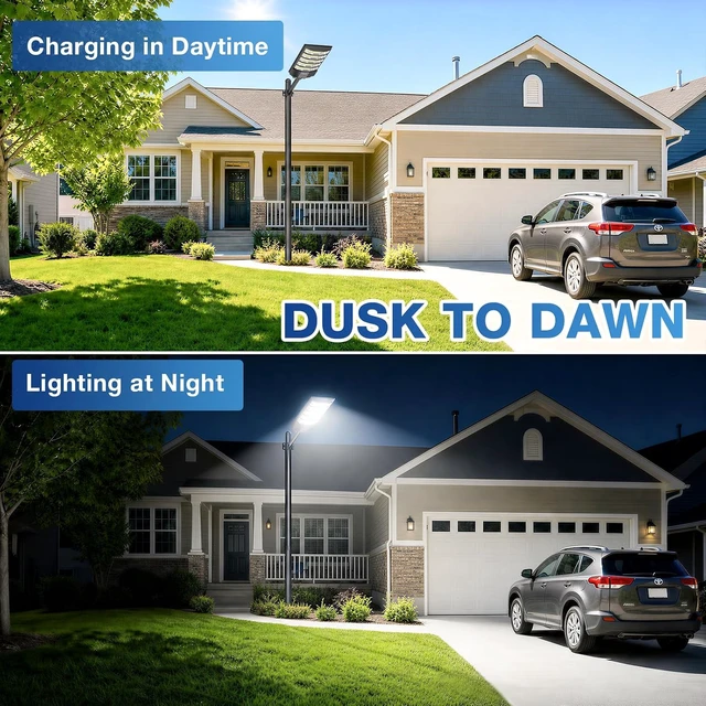 Alt view image 5 of 7 - WYWNA WY-10000W Solar Street Light, IP66 Waterproof Solar Lights Outdoor