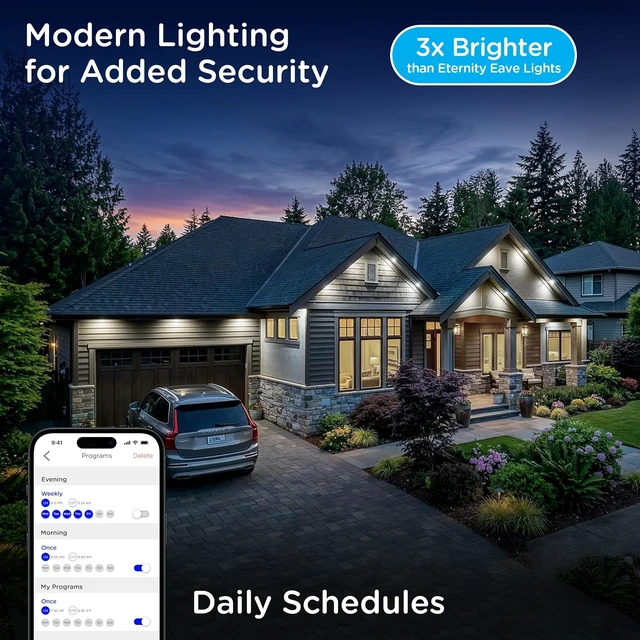 Alt view image 5 of 7 - Enbrighten Accent Permanent Outdoor Lights, 50ft, 12 Lights