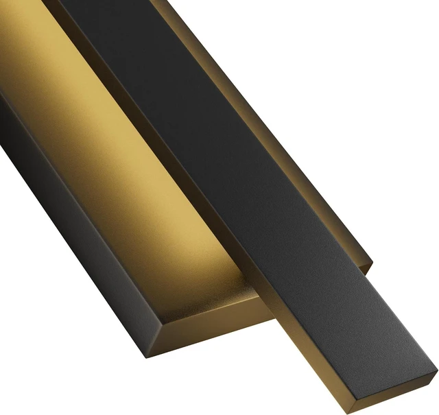 Alt view image 4 of 7 - LamQee 23 inch Aluminum Long Outdoor Wall Lights, 3000K 1200LM 24W LED Modern Exterior Lighting Fixtures, IP65 Waterproof Matte Black Linear Outside Sconce Wall Mount for House Porch Patio Garage Door