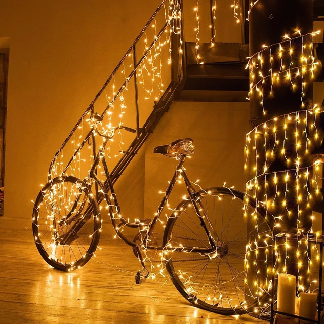 Alt view image 7 of 7 - Icicle Lights for Outside Christmas Lights Outdoor 33ft 400 LEDs Warm White