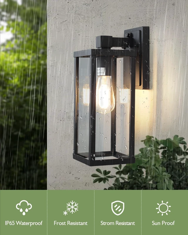 Alt view image 6 of 7 - LITFIT Dusk to Dawn Outdoor Wall Sconces, 14'' Aluminum Exterior Lights