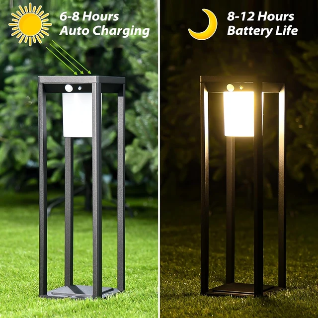 Alt view image 5 of 7 - Outdoor Solar Lanterns Waterproof, LED Motion Sensor Floor Lamp