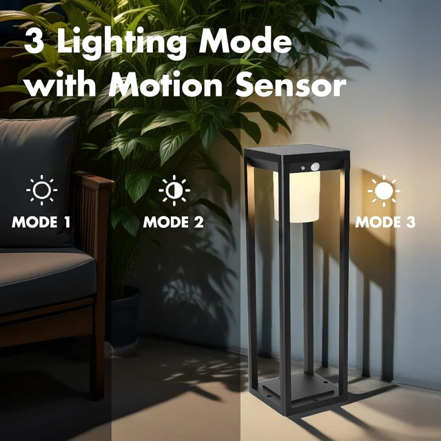 Alt view image 7 of 7 - Outdoor Solar Lanterns Waterproof, LED Motion Sensor Floor Lamp