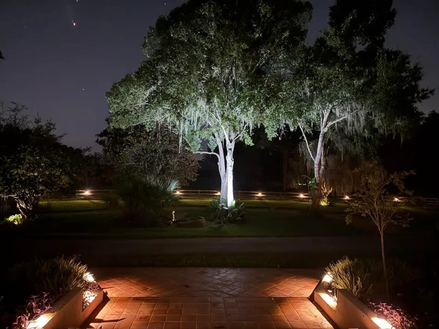 Alt view image 7 of 7 - intelamp 4400mAh Solar Flood Lights 2 Pack Outdoor Solar Security Light