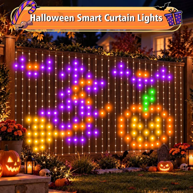 Alt view image 3 of 7 - echosari 400 LED Smart Curtain Lights Plug in with App Programmable