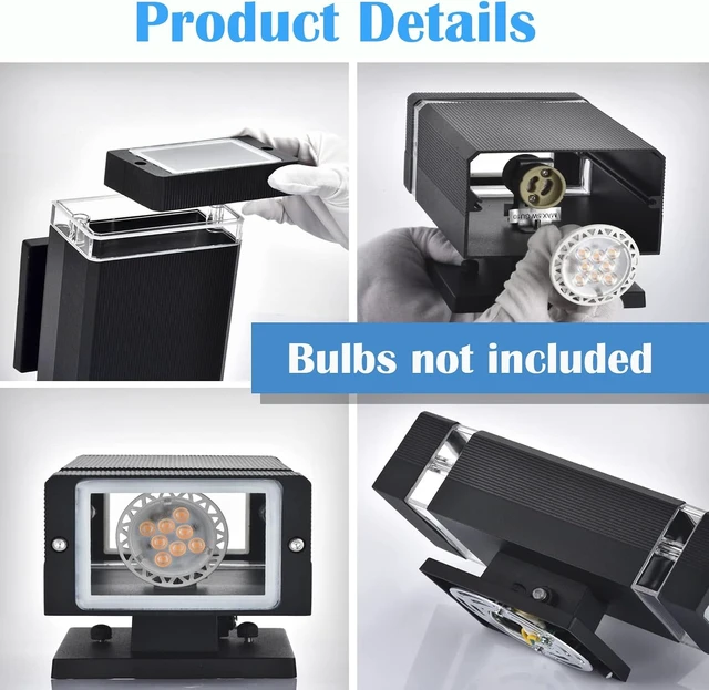 Alt view image 4 of 7 - iYogaled Modern Outdoor Wall Lights with Dusk to Dawn Outdoor Lighting