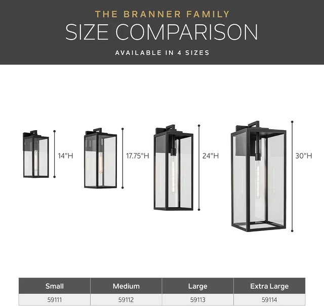 Alt view image 5 of 6 - Kichler Branner Outdoor Wall Light, Olde Bronze
