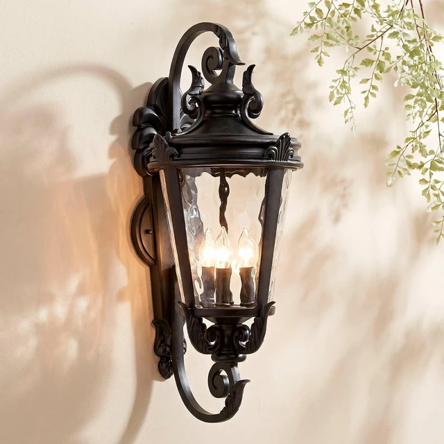 Alt view image 2 of 7 - Casa Marseille 27 1/2" High Black Rustic Outdoor Wall Light Fixture