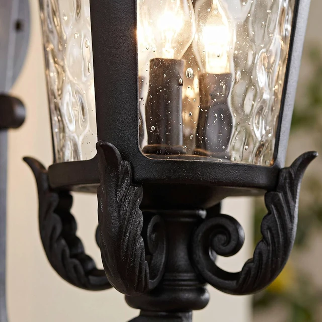 Alt view image 3 of 7 - Casa Marseille 27 1/2" High Black Rustic Outdoor Wall Light Fixture