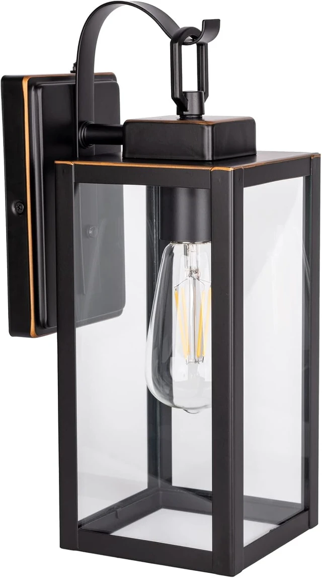 Alt view image 7 of 7 - GRUENLICH Outdoor Wall Light Fixture Dusk to Dawn, Tempered Glass