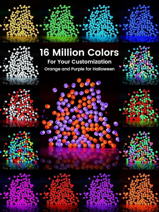 Alt view image 2 of 7 - Smart Color Changing Halloween Lights String 112FT 300 LED APP and Remote