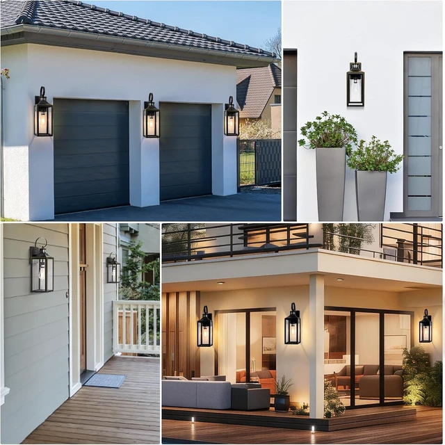 Alt view image 7 of 7 - 20" Motion Sensor Outdoor Wall Lights, Dawn to Dusk Outdoor Light Fixture
