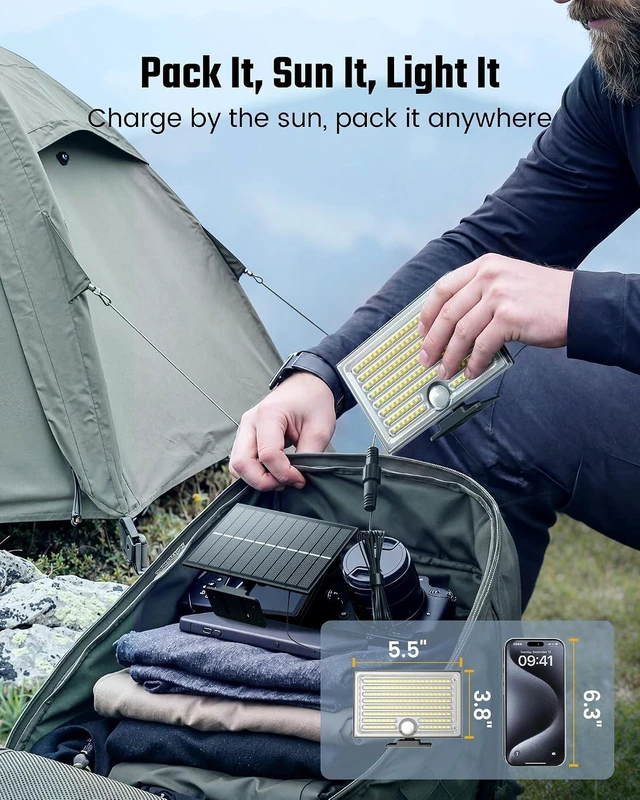 Alt view image 2 of 7 - Mini Solar Outdoor Lights, 170 LED Solar Lights with 16.5 ft Cable