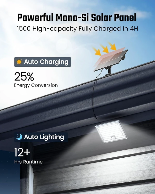 Alt view image 3 of 7 - Mini Solar Outdoor Lights, 170 LED Solar Lights with 16.5 ft Cable