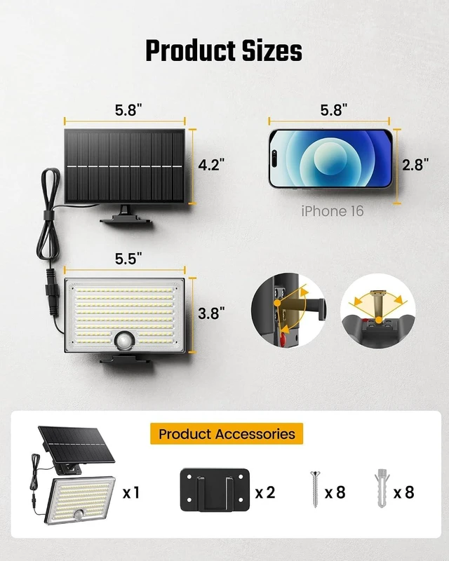 Alt view image 5 of 7 - Mini Solar Outdoor Lights, 170 LED Solar Lights with 16.5 ft Cable
