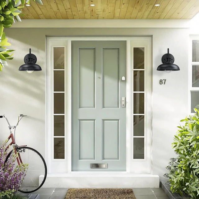Alt view image 7 of 7 - Gooseneck Outdoor Light Fixtures, Farmhouse Barn Lights for Porch, Black